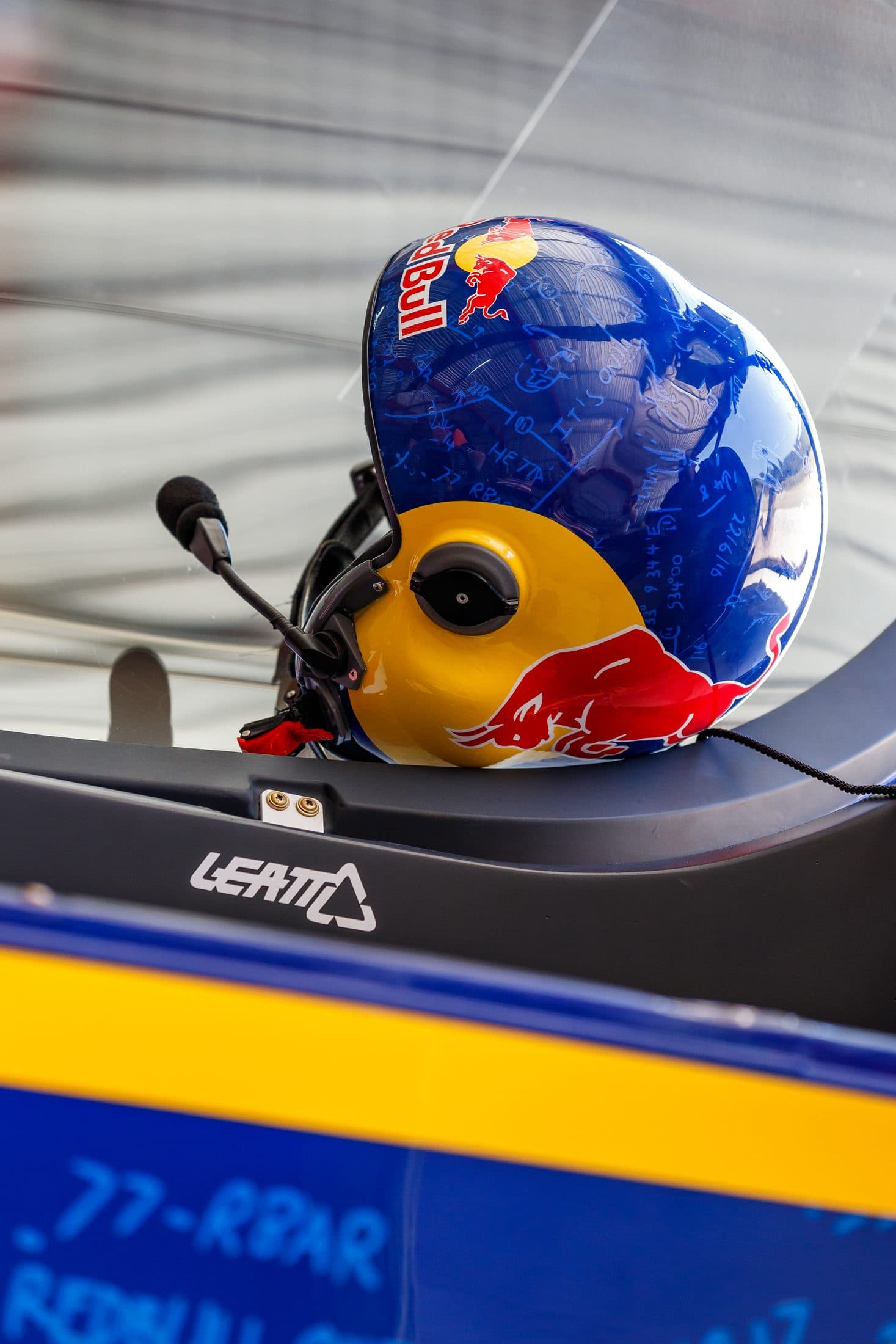 Patrick's Red Bull Helmets