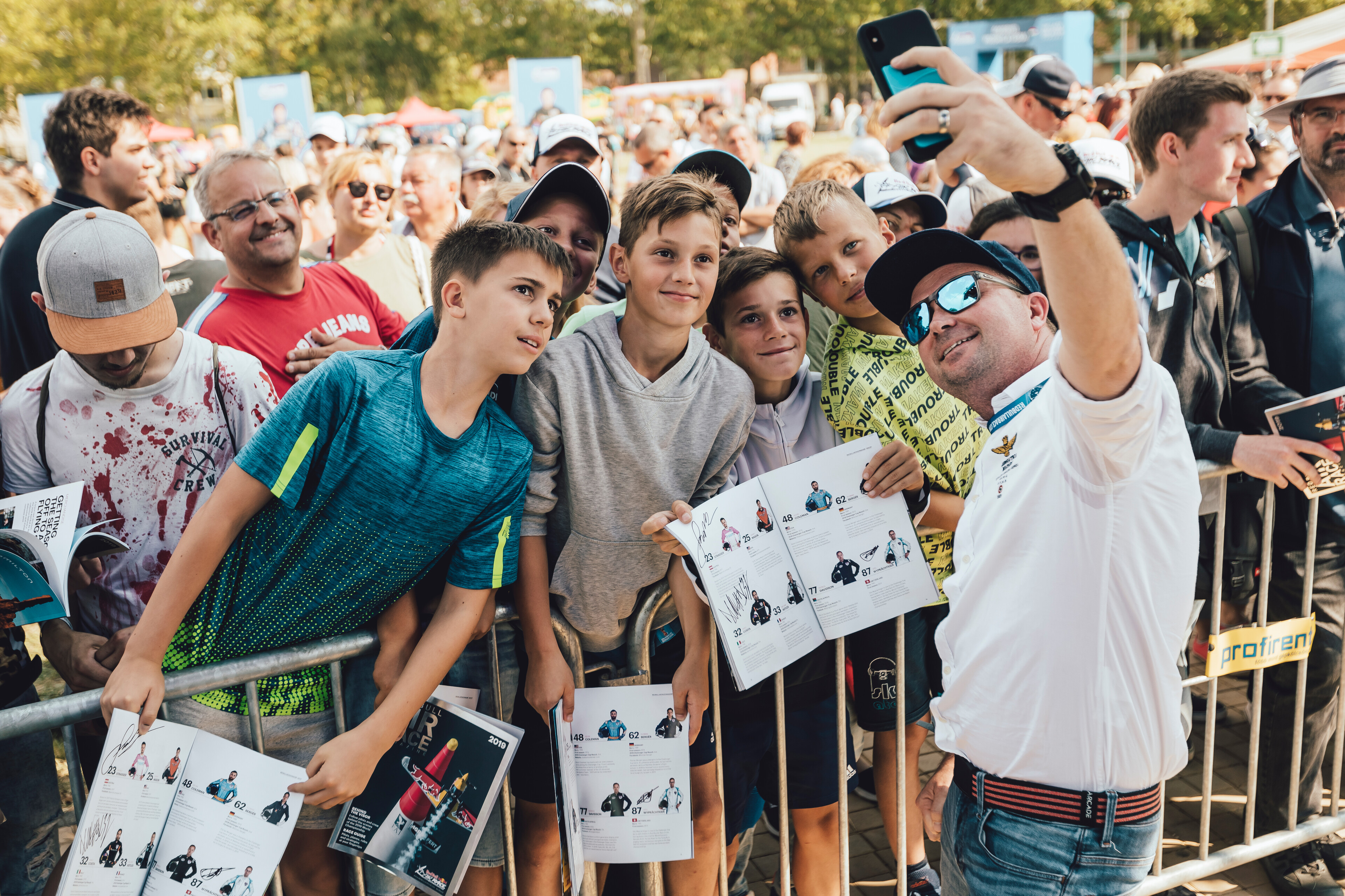 Patrick Davidson with fans